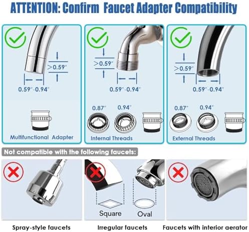 Vortopt T1 Faucet Filter, NSF Certified Faucet Water Filter for Sink - Image 2