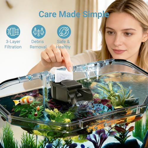 Koller Products Small Aquarium Filter Cartridges 6-Pack, High-Efficiency Replacement for 3–6 Gallon Aquariums, Keeps Water Crystal Clear - Image 2