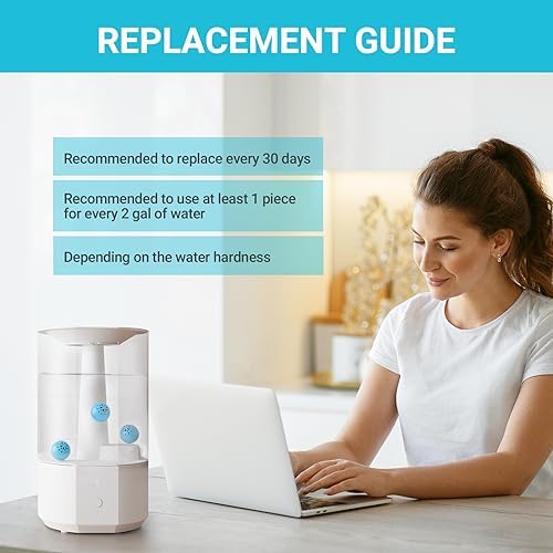 Livatro Humidifier Cleaning Ball – Fight Humidifier Mold and Bacteria with Humidifier Cleaner, Prevents Hard Water Build-Up, Eliminates White Dust, Removes Odor, For All humidifiers, Fish Tank - Image 3
