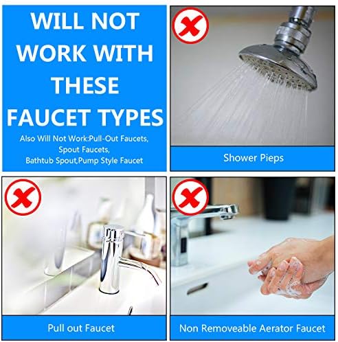Hotop 7 Pcs Brass Faucet Adapter Kit Kitchen Male Female Faucet Adapter - Image 5