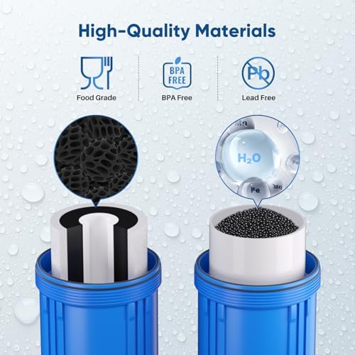 PUREPLUS 10"x4.5" Whole House Water Filter Kit, Sediment + Iron Reduce - Image 5