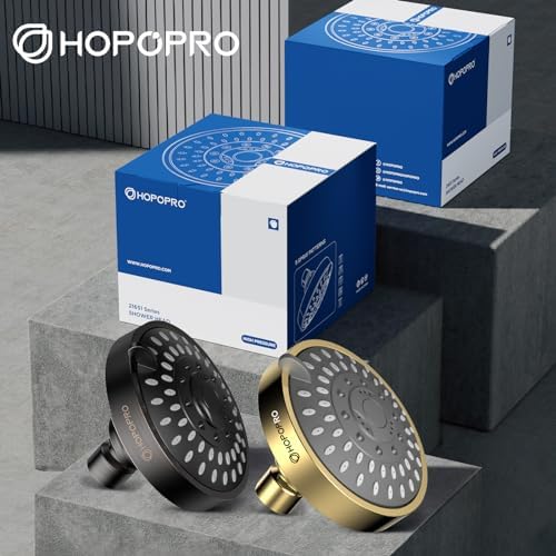High Pressure Shower Head, HOPOPRO 5-Mode Fixed Showerhead, NBC Recommended - Image 6