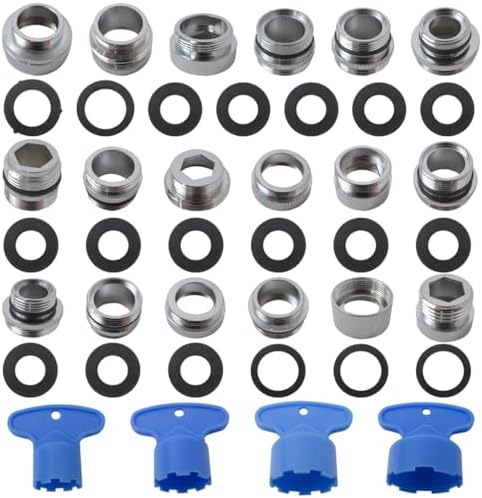 Premium 18 Pieces Faucet Adapter Kit, Kitchen Sink Aerator Adapters with 4Pcs Removal Wrench Tools, Male Female Connectors for Faucet with Removable Aerators to Water Filter, Garden Hose, RV - Image 7