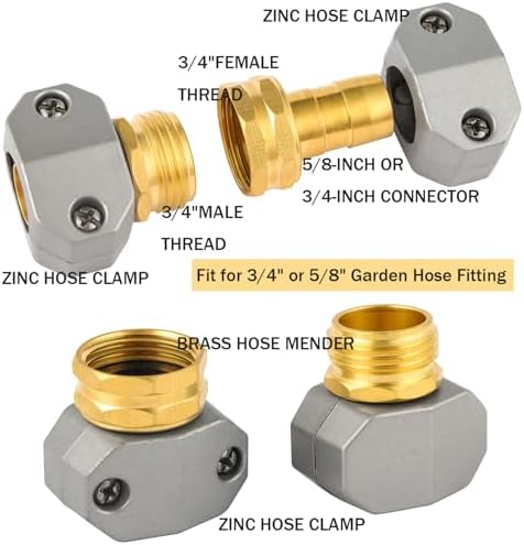 Garden Hose Repair Kits, Fit 3/4" and 5/8" Garden Hose, 2 Sets - Image 3