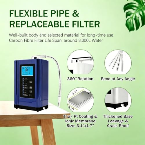 Alkaline Water Ionizer Machine for Home, pH Adjustable 7 Settings Filter - Image 2