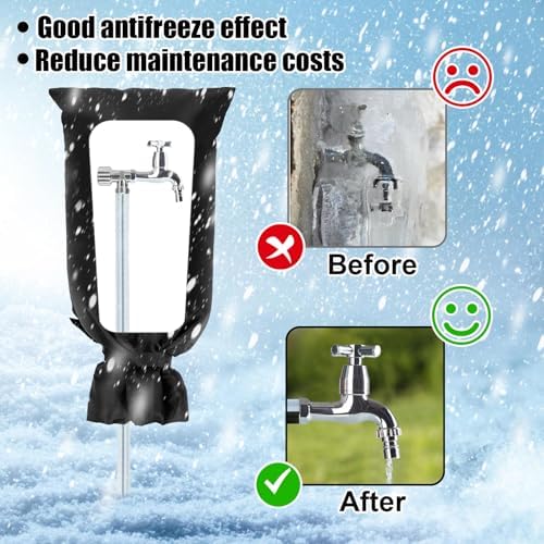 28'' x 15'' Large Faucet Cover for Winter, Outdoor Hydrant Covers Freeze Protection, Waterproof Faucet Sock for Spigot Garden Lawn Yard Farm Bibb Pipe - Image 4