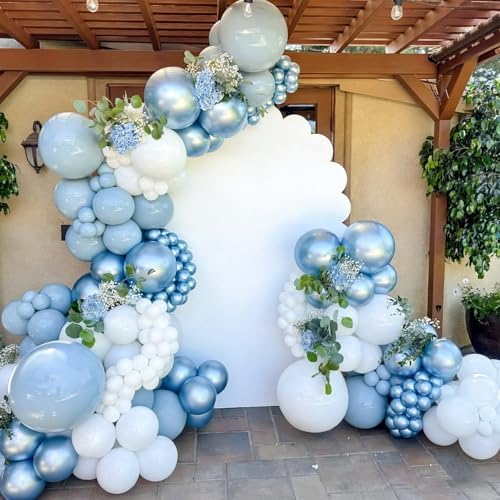 Dusty Blue Balloon Arch Kit,129Pcs Light Blue Balloons - Image 5