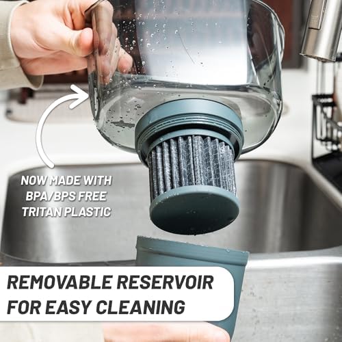 Epic Nano XP | Water Filter Pitchers for Drinking Water | 10 Cup | 150 Gallon Filter | Gravity Water Filter (Black & Bamboo) - Image 7