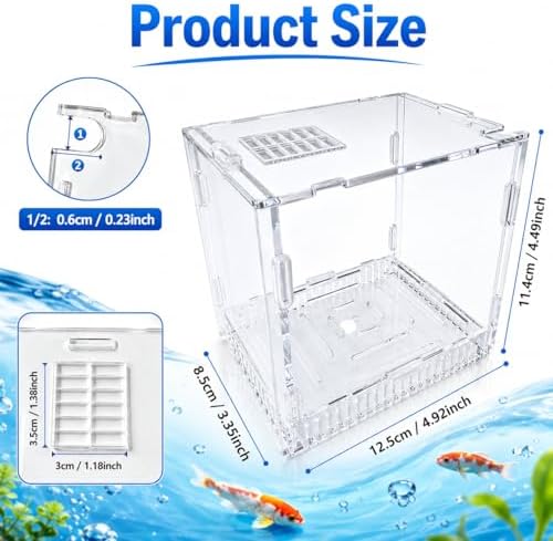 Small Pond Pump Cover, Fish Water Tank Protective Case, Acrylic Protective Cover For Outdoor Pond Filter, Water Filter Pump, Outdoor Pond, Garden, Swimming Pool, Fish Tank (4.92 “X3.34 ”X4.49") - Image 5