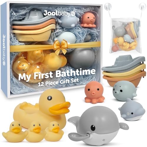 Jool Baby 12-Piece Bath Toy Gift Set with Bath Toy Storage Organizer by Unknown