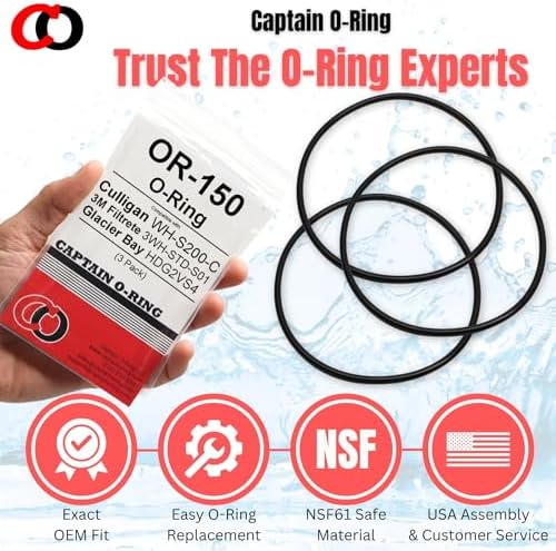 Captain O-Ring - Replacement for Culligan OR-150 Water Filter Housing ORing Gasket Seal (3 Pack) [for WH-S200-C, 3WH-STD-S01, HDG2VS4] - Image 4