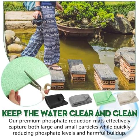 Treela 4 Pack Aquarium Filter Media Pads, 4-in-1 Mechanical & Chemical Filtration, Ammonia, Nitrite & Phosphate Removal, Cut-to-fit for Fish Tanks & Ponds, Improves Water Clarity & Odor Control - Image 5