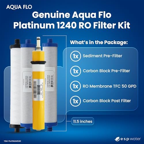 Aqua Flo Platinum 1240 RO Filter Replacement Kit with 50 GPD Membrane - Image 2