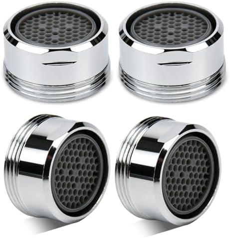 4Pcs Faucet Aerator Replacement, 20mm Honeycomb Anti-Splash High Flow Water Saving Sink Aerators M20 Male Thread, Universal Bathroom Kitchen Faucet Parts by YTkavq