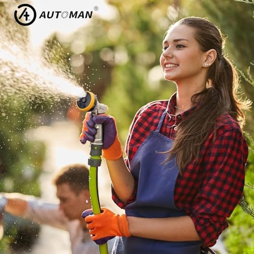AUTOMAN Garden Nozzle Sprayer, 2 Pack High Pressure Spray Nozzle, 100% Metal Water Hose Nozzle, 7 Patterns Watering Nozzle, Heavy Duty Sprayer Garden Nozzle for Watering Plants & Lawns, Washing Cars - Image 5