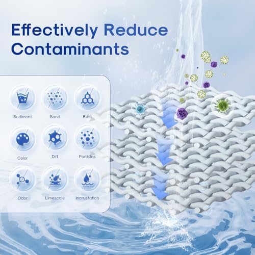 ICEPURE 25 Micron 10”x4.5'' Whole House Sediment String Wound Water Filter Replacement filter for 84637, WPX5BB97P, PC10, 355214-45, 355215-45, WP10BB97P, WP5BB97P, 2PACK - Image 4