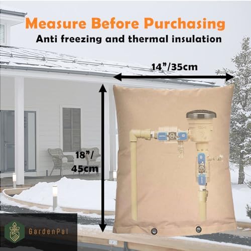 GardenPal Backflow Preventer Cover, Water Pipe Insulation Cover, Freeze Protection, Reusable for Your Pipes, Valves, Sprinkers and Irrigation System in Winter or Sun Exposure (35 * 45cm /14 * 18 inch) - Image 3