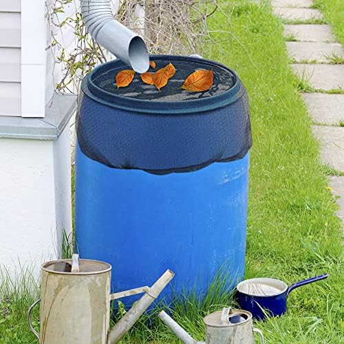 Mesh Cover for Rain Barrels with Drawstring, Water Collection Buckets Tank Protector, Water Collection Buckets Cover for Outdoor Garden, 31.5 Inch Diameter - Image 2