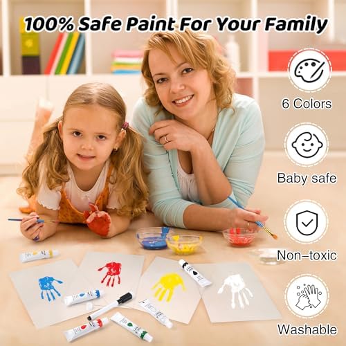 Family Handprint Kit for 4, Hand Print Keepsake Frame DIY Craft Gift - Image 3