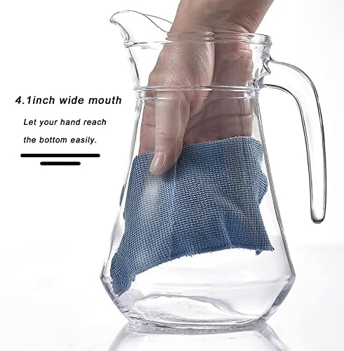 SOUJOY 2 Pack Plastic Pitcher, 68Oz Clear Iced Water Jug with Lid and Handle, Heat Resistant BPA-Free Tea Pitcher for Lemonade, Juice, Milk, Cold or Hot Beverage - Image 4