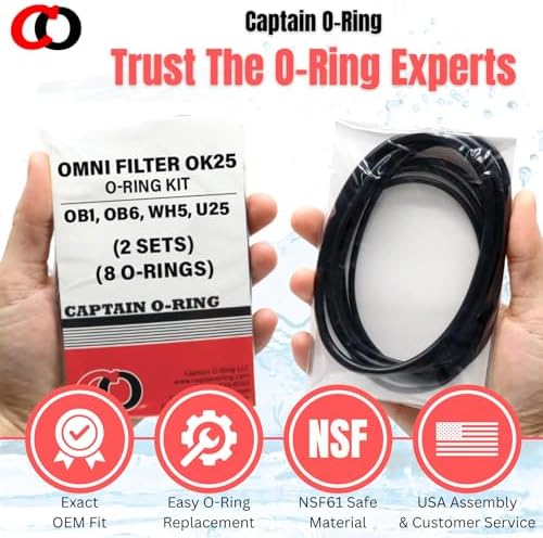 Captain O-Ring - Replacement OK25 O-Ring Kit Compatible with OmniFilter OB1, OB6, WH5, U25 Water Filter Housings (2 Sets, 8 O-Rings) - Image 6