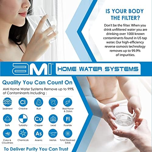 AMI 50 GPD Reverse Osmosis Membrane, RO Membrane Filter Replacement, 10-Pk - Image 4