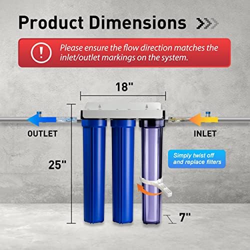 iSpring WCB32C Whole House Water Filter System w/First-Stage Clear Housing - Image 3
