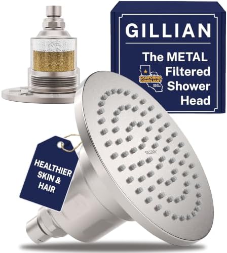 HammerHead Metal Filtered Shower Head High Pressure Removes Chlorine by HammerHeadShowers