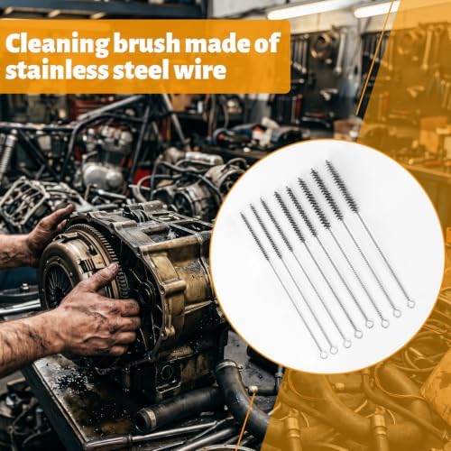 Tube Cleaning Brush,Brass Stainless Steel Engine Cleaning Brushes,12 inch Long Round Wire Pipe Cleaner for Deep Pipes (Silver, 8 Pcs-8 Size) - Image 4