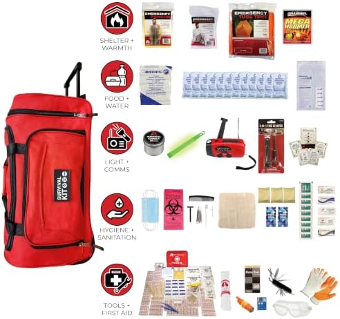 1 Person 72 Hr Comfort Survival Kit - Emergency Go Bag, Food, Water, Tools - Image 2