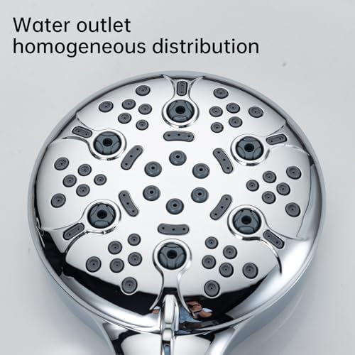 Joyrain Pressure-Boost Shower Head with 8 Settings & Spray Gun, 2-in-1 for High-Pressure Showering and Effortless Tub/Tile/Floor Cleaning, Meets US Standards (Chrome) - Image 4