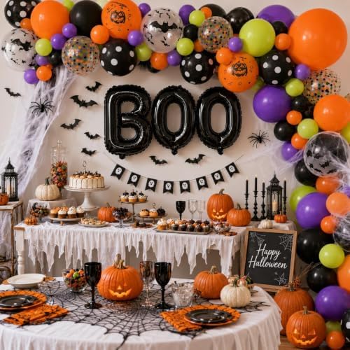 Halloween Balloon Arch Kit with BOO Foil Balloons for Halloween Party Decor - Image 6