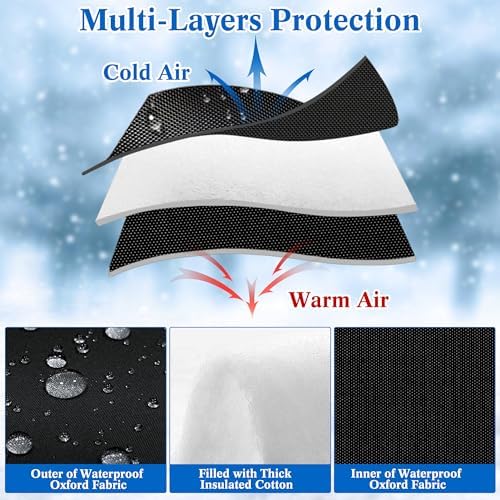 Outdoor Faucet Cover for RV Park Water Spigot, 35"H x 15"W Insulated Outside Faucet Cover Freeze Protection for Winter & Summer, Reusable Long Faucet Sock Fit for Yard Hydrant Hose Bib,Black - Image 5