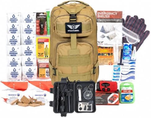 Stealth Angel Survival - 72 Hour Family Emergency Kit - 1-5 Person Survival Bag for Earthquakes, Hurricanes, and Other Natural Disasters by StealthAngel