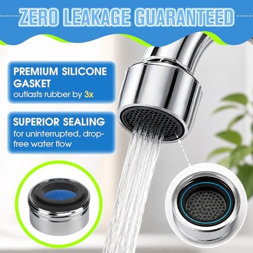 4Pcs Faucet Aerator Replacement, 7/8" 22mm Honeycomb Anti-Splash High Flow Water Saving Sink Aerators M22 Male Thread, Universal Bathroom Kitchen Faucet Parts - Image 5
