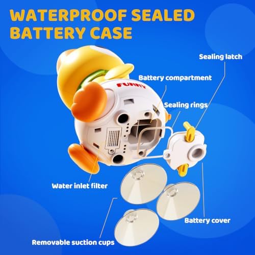 Kids Bath Toys, Kids Bath Shower Head for Bathtub with 4 Adjustable Sprayer, Control the Flow Rinser Kids with 3 Squirting Ducks for Kids in Bathtub Sink - Image 6