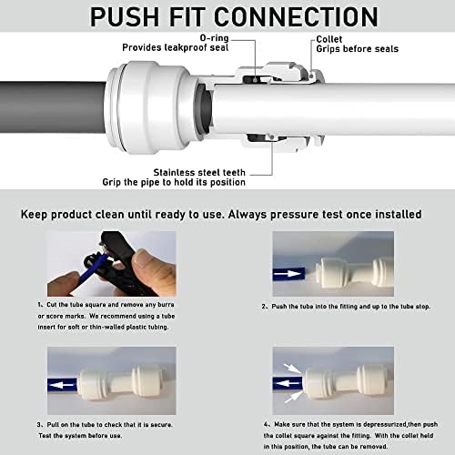 3/8" Quick Connect Ball Valve, 2 Pack Food Grade Shut Off Valve for RO Water Filter, Refrigerator and Ice Maker Water Line - Image 5