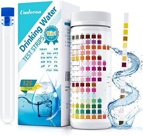 16 in 1 Water Test Kit with 125 Test Strips for Home Water Quality Testing by Umlecoa