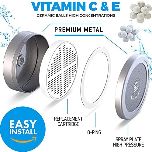 AquaHomeGroup Filtered Shower Head, 20+3 Stage, 1.8 GPM, Chrome - Image 3