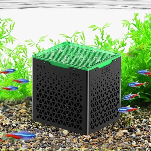 Pure Cube Water Trough Filter 3.0 Super‑Strong Filtration Aquarium Water Trough Activated Carbon Purifier Cube for Horse, Livestock, Fish Tanks & Ponds,Green,for 20 Gallons Tank by FKSC