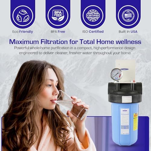 Compact Whole House Water Filter, Smart Series (3-6 GPM | 1-2 People), Single, Includes 1" Connection | Crystal Quest - Image 6
