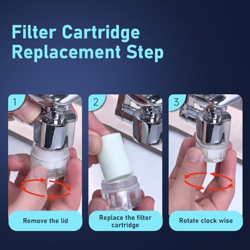 8 PP Cotton Filters Elements Replacement for ATQ Sink Faucet Extender Swivel Aerator (Aerator1080) Removes Chlorine Fluoride Heavy Metal(1080° Aerator 8 pp Cotton) - Image 5