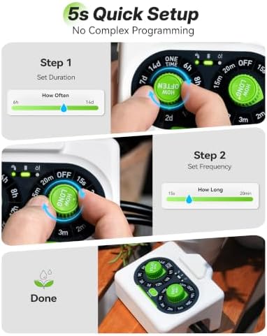 RAINPOINT Automatic Plant Waterer Indoor, Smart APP Control Drip Irrigation System for Houseplants, Anti-Siphon Vacation Watering Device with 2400mAh Rechargeable Battery (Up to 15 Pots) - Image 2