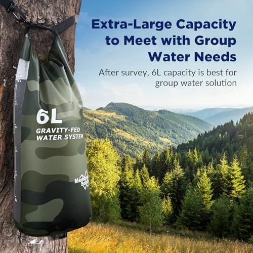 Membrane Solutions Pro 6L Camo Gravity Water Filter with Extra S1 Orange Water Filter Straws, Survival Filtration Portable Gear, Emergency Preparedness, Supply for Drinking Hiking Camping Team Family - Image 5