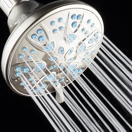 AquaDance Antimicrobial – Anti-Clog High-Pressure 6-Setting Head with Microban Nozzle Protection from Growth of Mold, Mildew & Bacteria for Stronger Shower 4", Aqua Blue Jets – 1.8 GPM - Image 6