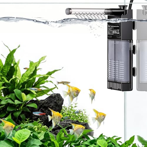 AQQA Aquarium Internal Filter for 2-10 Gallon, Submersible Fish Tank Filter by AQQA