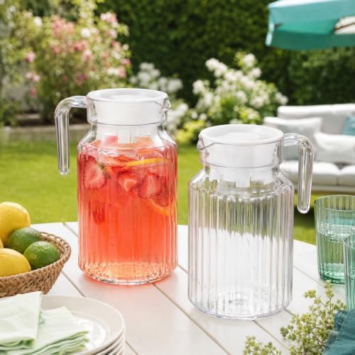 NOLITOY 2 pack Water Pitcher with Lid 600 ml Pitcher - Image 2