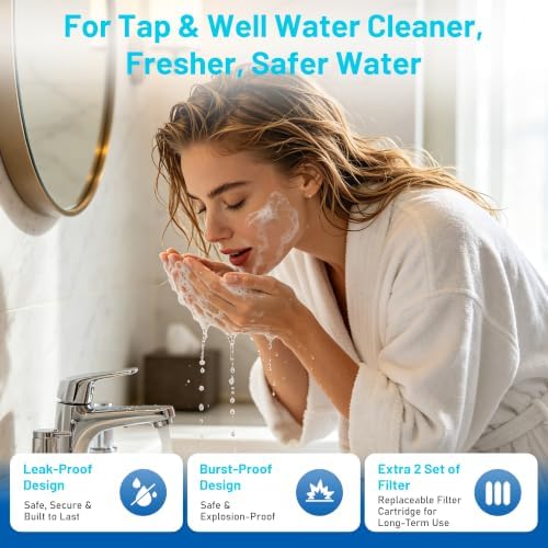 3-Stage Whole House Water Filter System,Extra 2 Sets of Filters, 10"x2.5" - Image 2