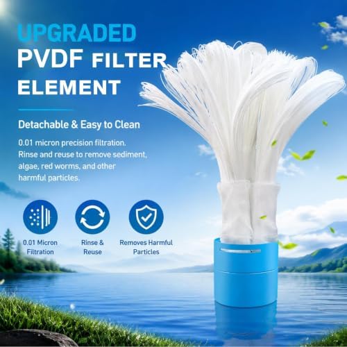 3-Pack 20 Inch PVDF UF Membrane Filter Cartridge, 0.01μm High-Capacity Washable Pre-Filter for Commercial RO Systems and Industrial Water Treatment - Image 5