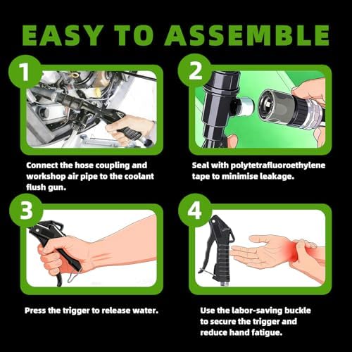 Coolant Flush Gun, Heater Core Flush Kit for 19-40mm Hoses - Image 4